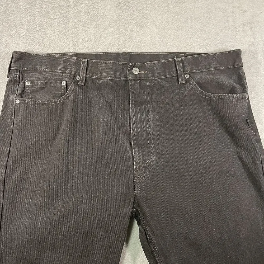 Levi’s 505 Jeans Black Men’s 44x30 Straight Leg Classic Denim